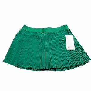 NWT Lululemon Varsity Pleated High-Rise Tennis Skirt 14” (Raceway Green) Size 12